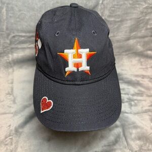 Houston Astros Hat With Embroidered Hearts  - Youth Size - New Era